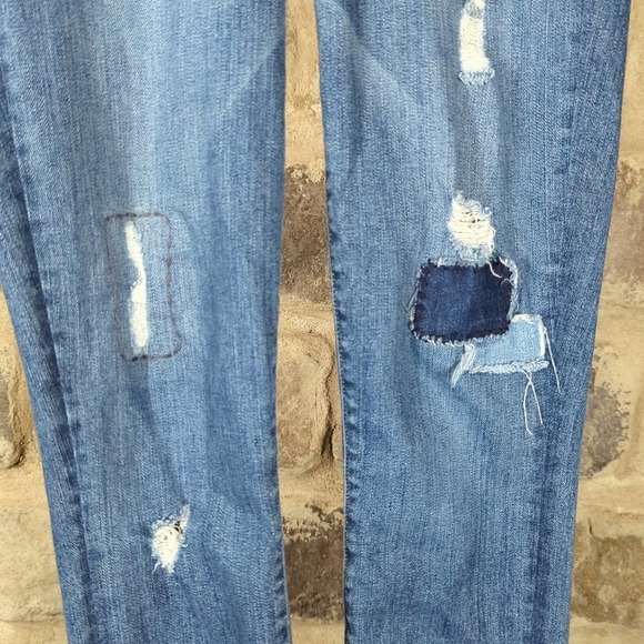 PAIGE Blue Jeans Verdugo Ultra Skinny Dazeley Destructive Denim Woman's Size 28 - Picture 4 of 13